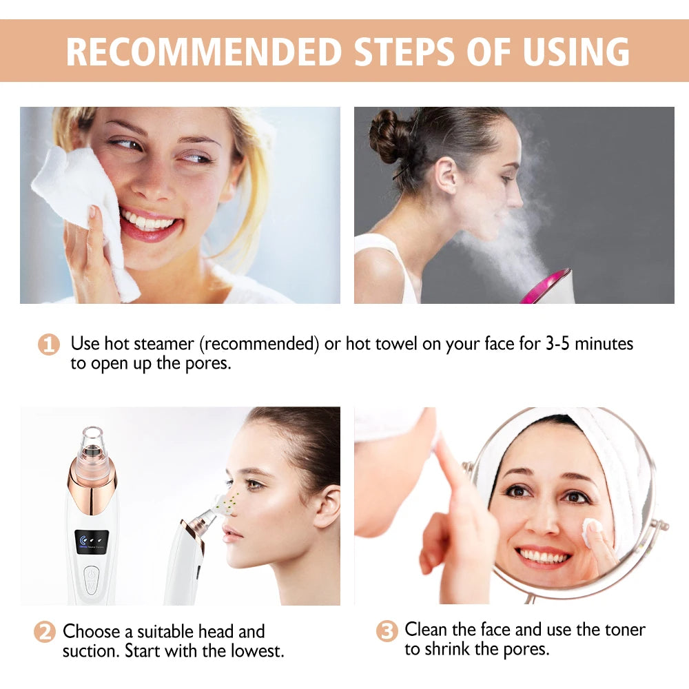 5-in-1 LED Blackhead Suction Device for Deep Pore Cleansing