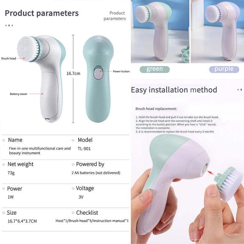 Facial Cleansing Brush – Deep Pore Cleanser for Glowing Skin